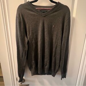 Tommy Hilfiger Men's Charcoal V-Neck Sweater